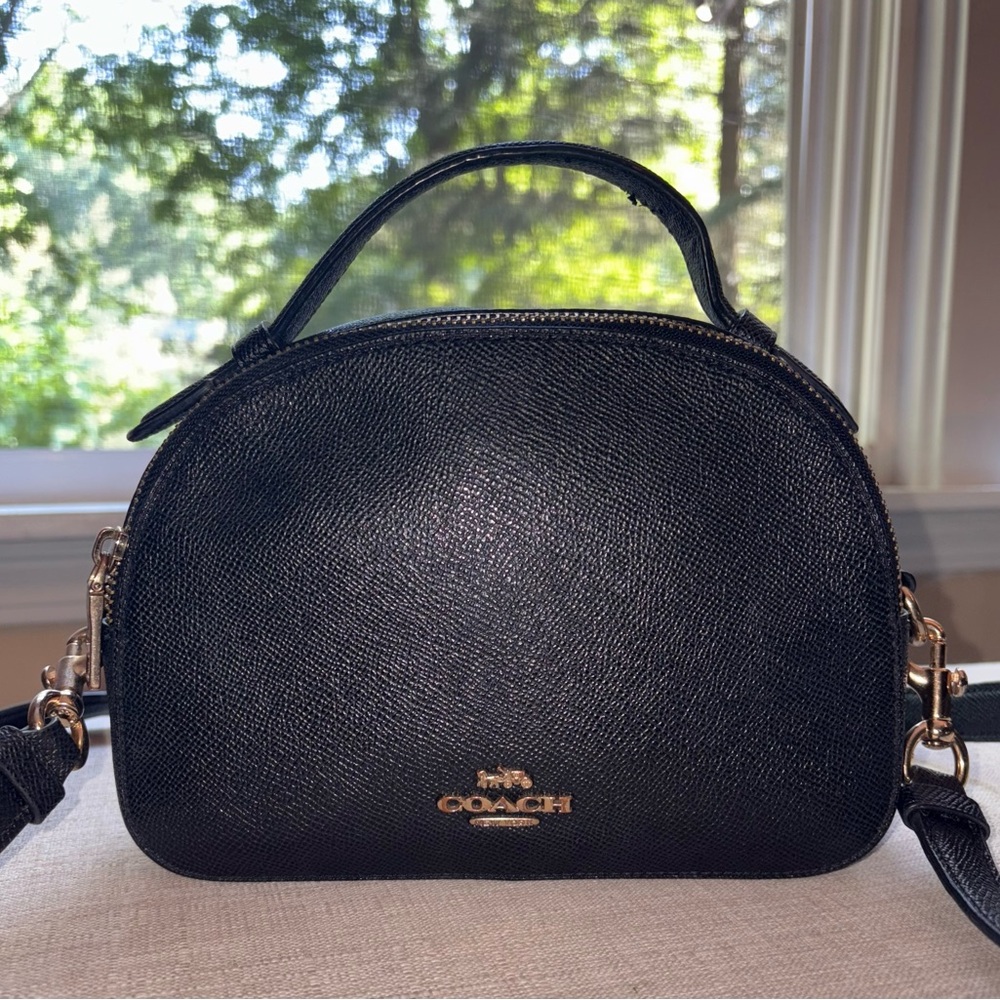 Coach Black Crossbody Bag with Signature Design